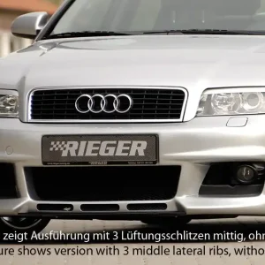 Koupit Online Rieger Přední nárazník new Design pro Audi A4 8E avant, sedan, plast ABS bez povrchové úpravy, bez žebrování, pro vozy s parkovacím asistentem (PDC) a ostřikovači světlometů
