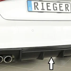 Nejprodávanější Rieger vložka zadního nárazníku pro Audi A3 8V 3-dvéř. (hatchback 8V1), 5-dvéř. (sportback 8VA) před faceliftem, plast ABS bez povrchové úpravy, S-Line, pro dvojitou koncovku vlevo