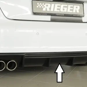 Rieger vložka zadního nárazníku pro Audi A3 8V 3-dvéř. (hatchback 8V1), 5-dvéř. (sportback 8VA) před faceliftem, plast ABS bez povrchové úpravy, S-Line, pro dvojité koncovky na obou stranách 4x90 mm Dokud Zásoby Vydrží