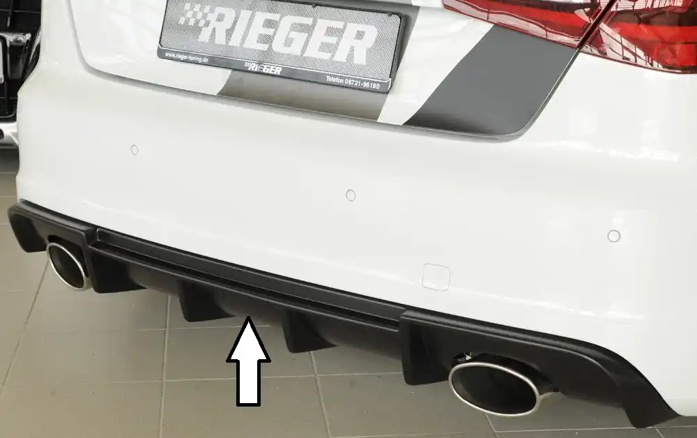 Rieger vložka zadního nárazníku pro Audi A3 S3 8V 3-dvéř. (hatchback 8V1), 5-dvéř. (sportback 8VA) před faceliftem, plast ABS bez povrchové úpravy Nakupujte Hned