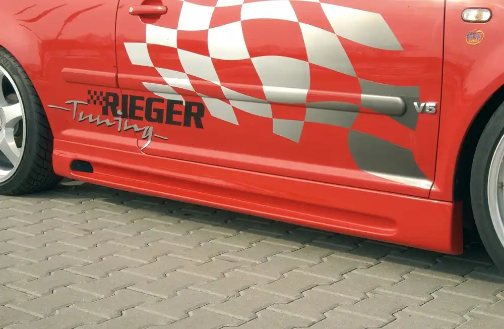 Rieger boční práh mont. strana levá pro Volkswagen Bora 1J, plast ABS bez povrchové úpravy, s prolisem a výřezem Nová Kolekce
