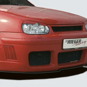 Rieger Přední nárazník RS4-Look pro Volkswagen Golf 4 1J 3-dvéř., 5-dvéř., combi, plast ABS bez povrchové úpravy, s žebrováním, pro vozy s ostřikovači světlometů Cenový Hit