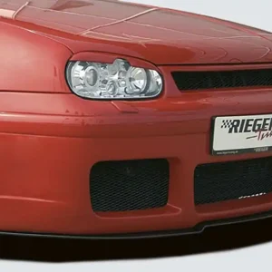 Rieger Přední nárazník RS4-Look pro Volkswagen Golf 4 1J 3-dvéř., 5-dvéř., combi, plast ABS bez povrchové úpravy, bez žebrování, pro vozy s ostřikovači světlometů Ověřený
