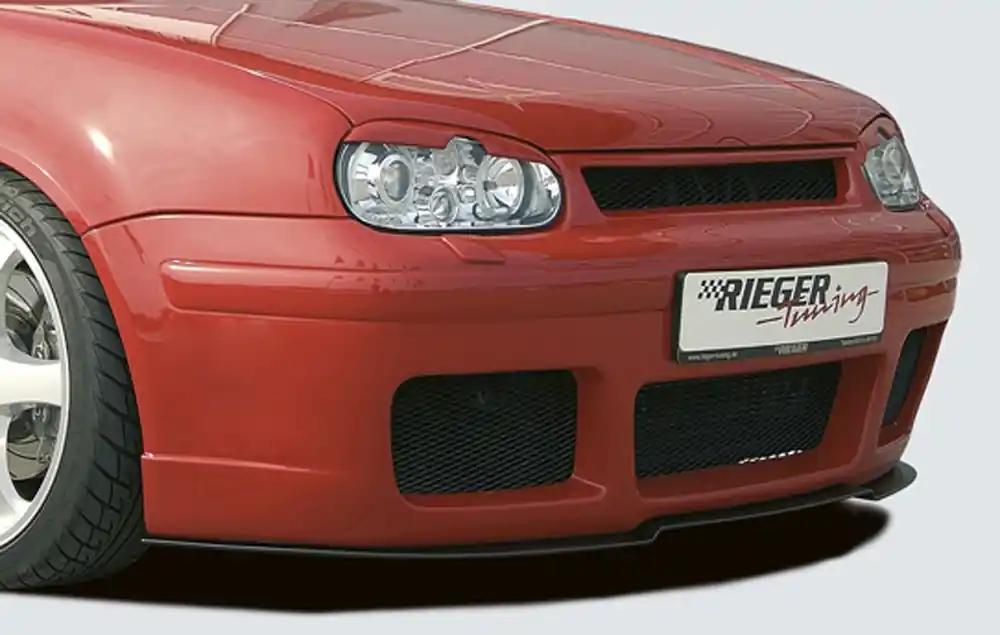 Rieger Přední nárazník RS4-Look pro Volkswagen Golf 4 1J 3-dvéř., 5-dvéř., combi, plast ABS bez povrchové úpravy, bez žebrování, pro vozy s ostřikovači světlometů Ověřený
