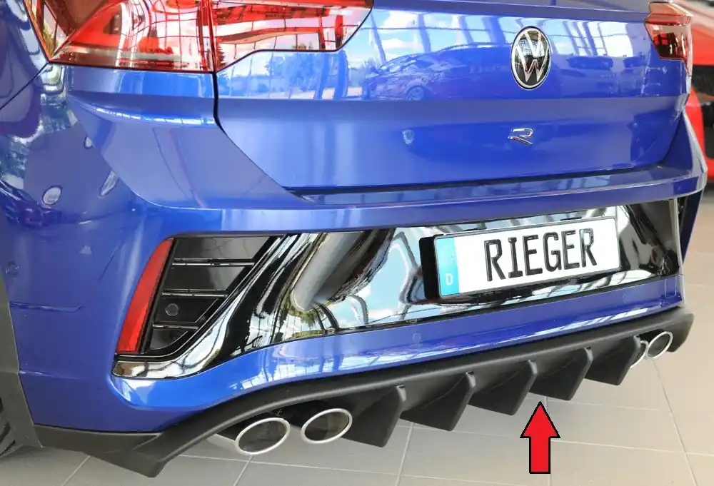 Rieger vložka zadního nárazníku pro Volkswagen T-roc R A1 5-dvéř., plast ABS bez povrchové úpravy Tovární Cena