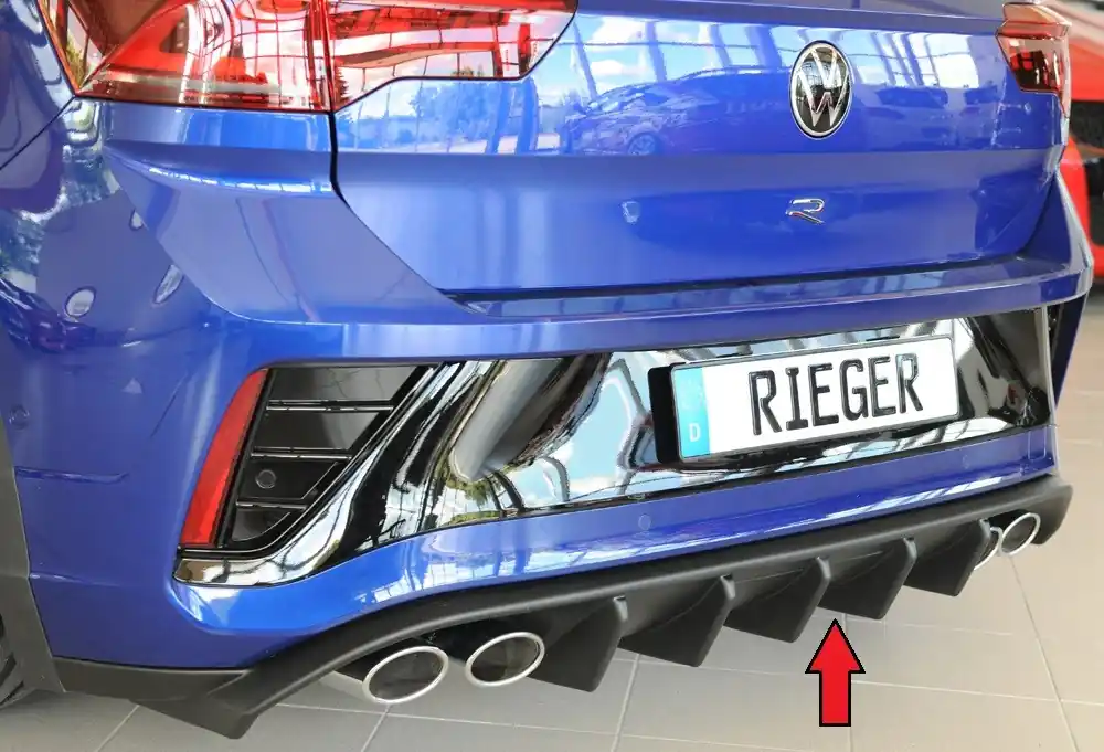 Rieger vložka zadního nárazníku pro Volkswagen T-roc A1 5-dvéř., plast ABS bez povrchové úpravy, pro vozy s tažným zařízením Top Prodej