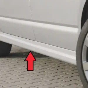 Must-Have Rieger boční práh mont. strana pravá pro Volkswagen T5 bus vč. faceliftu, r.v. 04/03-08/09, 09/09-, plast ABS bez povrchové úpravy