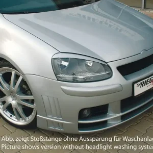 Rieger Přední nárazník pro Volkswagen Golf 5 1K 3-dvéř., 5-dvéř., plast ABS bez povrchové úpravy, s žebrováním, pro vozy s ostřikovači světlometů Nejlepší Volba