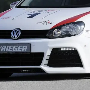 Ihned K Objednání Rieger Přední nárazník pro Volkswagen Golf 6 vč. GTD, GTI 3-dvéř., 5-dvéř., kabriolet, plast ABS bez povrchové úpravy, pro vozy s PDC, s parkovacím asistentem, bez ostřikovačů světlometů