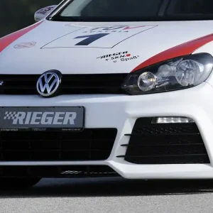 Ověřený Rieger Přední nárazník pro Volkswagen Golf 6 vč. GTD, GTI 3-dvéř., 5-dvéř., kabriolet, plast ABS bez povrchové úpravy, pro vozy bez PDC, bez parkovacího asistenta, bez ostřikovačů světlometů