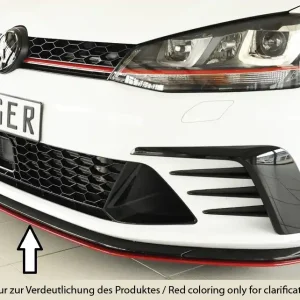Výhodná Nabídka Rieger lipa pod přední nárazník pouze pro GTI Clubsport pro Volkswagen Golf 7 GTI Clubsport 3-dvéř., 5-dvéř., 02/16-, plast ABS bez povrchové úpravy