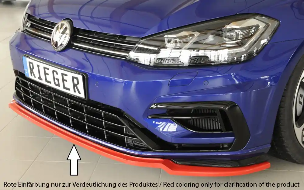 Cenově Výhodný Rieger lipa pod přední nárazník pouze pro R / R-Line pro Volkswagen Golf 7 R, R-Line 3-dvéř., 5-dvéř. po faceliftu, 02/17-, plast ABS bez povrchové úpravy