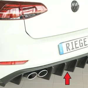 Zlevněný Rieger vložka zadního nárazníku pro Volkswagen Golf 7 R 5-dvéř., plast ABS bez povrchové úpravy