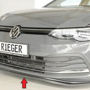 Rieger lipa pod přední nárazník pro Volkswagen Golf 8 3-dvéř., 12/19-, plast ABS bez povrchové úpravy Cenová Bomba