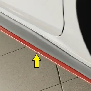 Omezená Nabídka Rieger spoiler pod boční práh mont. strana levá pro Volkswagen Golf 8 GTI Clubsport 5-dvéř., r.v. 10/20-, plast ABS bez povrchové úpravy, pro originální boční prahy