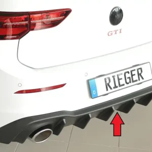 Rieger vložka zadního nárazníku pro Volkswagen Golf 8 GTI Clubsport 5-dvéř., plast ABS bez povrchové úpravy Top Prodej