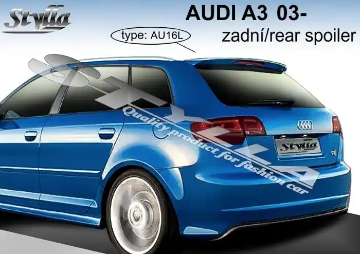 Vrácení Zdarma Střešní spoiler - stříška Audi A3 Sportback (2004 - 2012) 5. dveřový model - Stylla AU16C