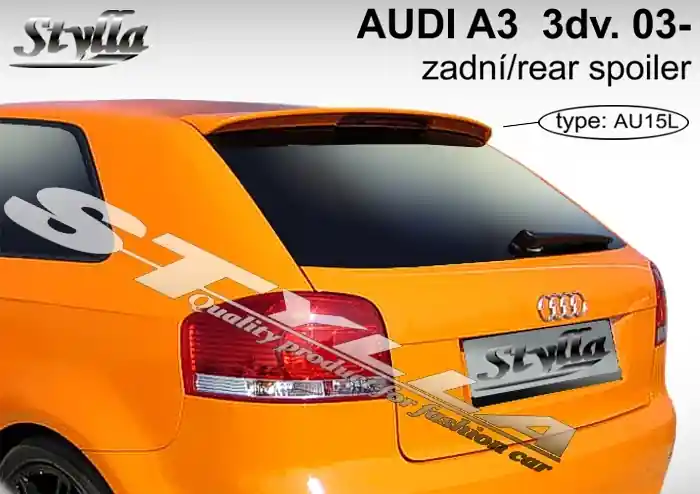 Sezónní Sleva Střešní spoiler - stříška Audi A3 (2003 - 2012) 3. dveřový model - Stylla AU15C