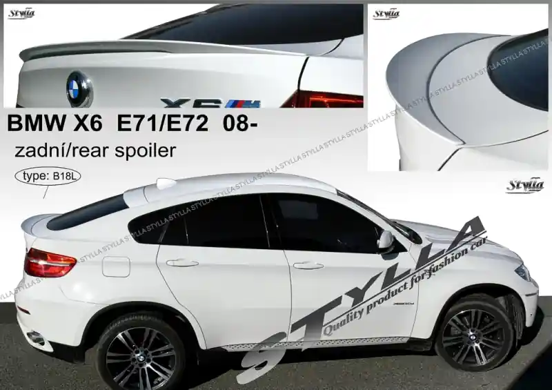 Objednat Nyní Zadní spoiler BMW X6 E71 - E72 (2008 - 2014) - Stylla B18L