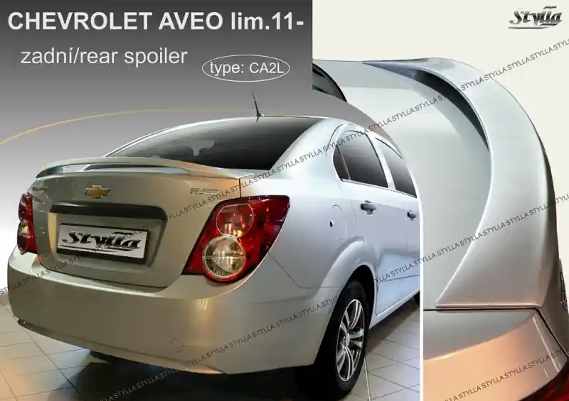 Zadní spoiler Chevrolet Aveo II Sedan (2011 - 2015) - Stylla CA2L Jen Po Omezenou Doba