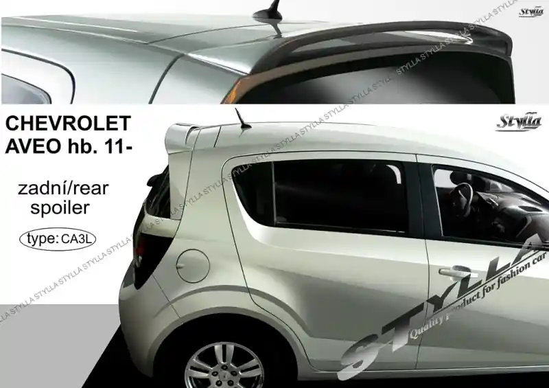 Časově Omezené Střešní spoiler - stříška Chevrolet Aveo II Hatchback (2011 - 2015) - Stylla CA3L