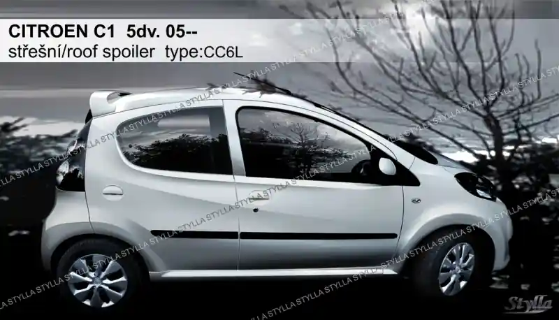 Vrácení Zdarma Střešní spoiler - stříška Citroen C1 I (2005 - 2014) 5. dveřový model - Stylla CC6L