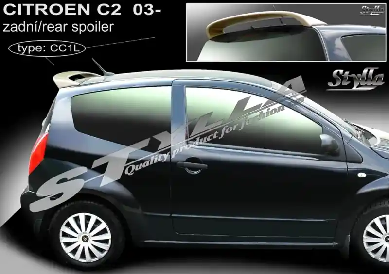 Levný Střešní spoiler - stříška Citroen C2 (2003 - 2009) - Stylla CC1L