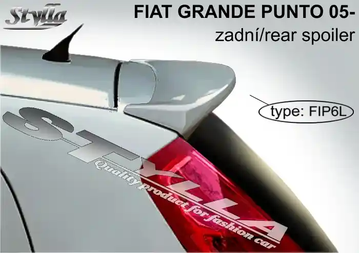 Rychlé Dodání Střešní spoiler - stříška Fiat Grande Punto (2005 - 2012) - Stylla FIP6C