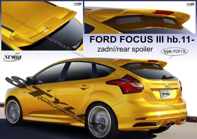 Akce Střešní spoiler - stříška Ford Focus III (2010 - 2018) - Stylla FOF13L