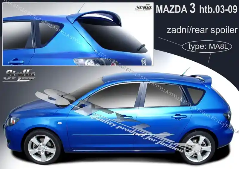 Střešní spoiler - stříška Mazda 3 I Hatchback (2003 - 2008) - Stylla MA8L Hit Sezóny