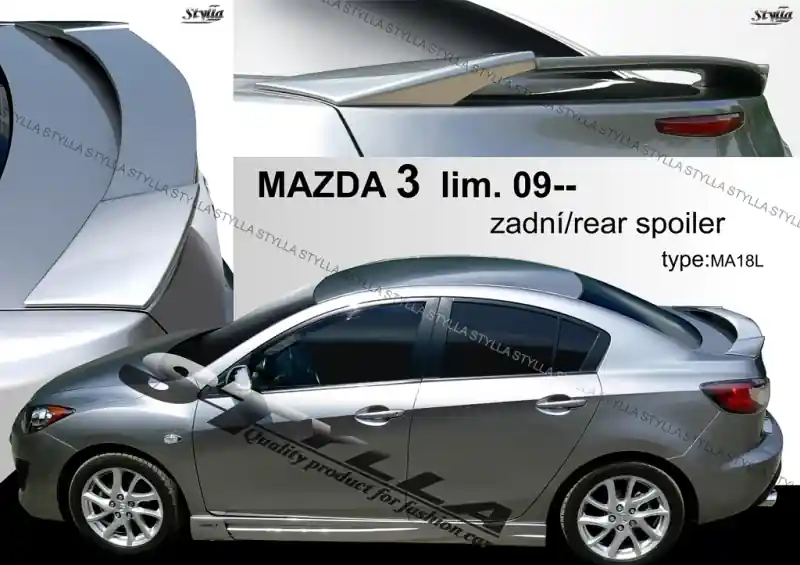 Sleva Zadní spoiler Mazda 3 II Sedan (2008 - 2013) - Stylla MA18L