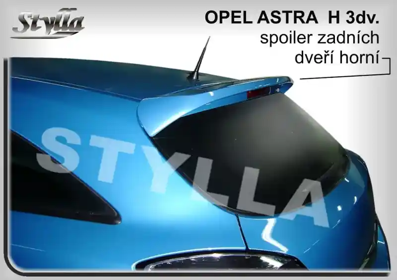 Střešní spoiler - stříška Opel Astra H (2004 - 2010) 3. dveřový model - Stylla OPA11C Časově Omezené