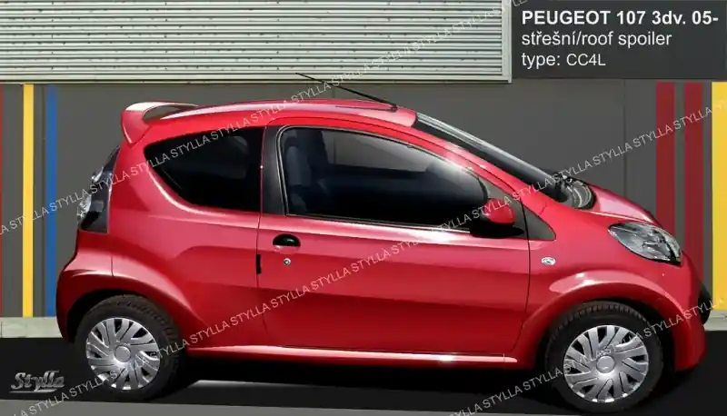 Nízká Cena Střešní spoiler - stříška Peugeot 107 (2005 - 2014) 3. dveřový model - Stylla CC4L