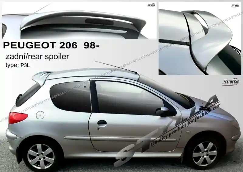Nejlepší Volba Střešní spoiler - stříška Peugeot 206+ (2009 - 2012) - Stylla P3L