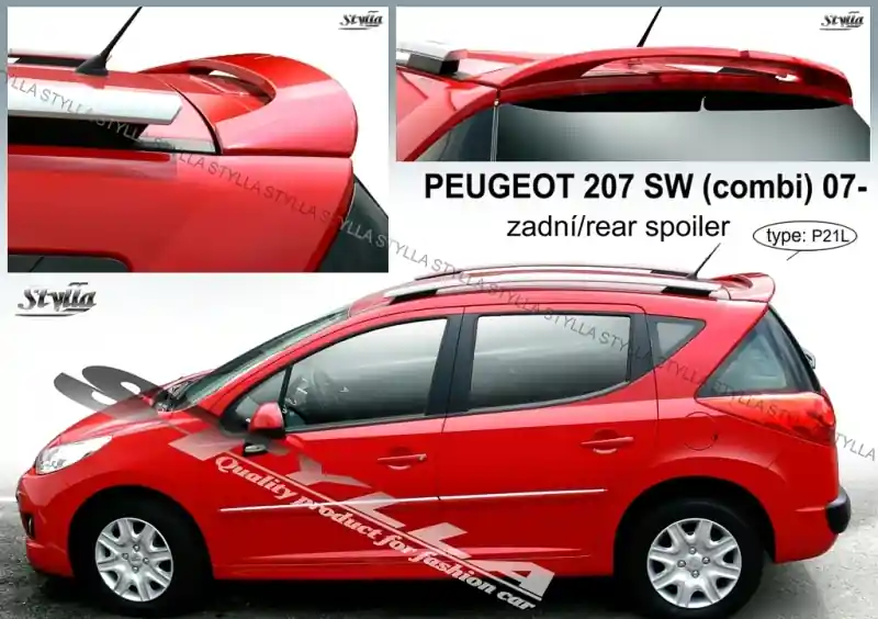 Výprodej Střešní spoiler - stříška Peugeot 207 SW - Combi (2007 - 2013) - Stylla P21L