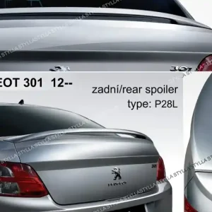 Zadní spoiler Peugeot 301 (2012 - 2019) - Stylla P28L Aktuální