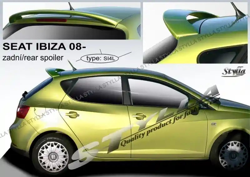 Střešní spoiler - stříška Seat Ibiza IV (2008 - 2017) - Stylla SI4L Dokud Zásoby Vydrží