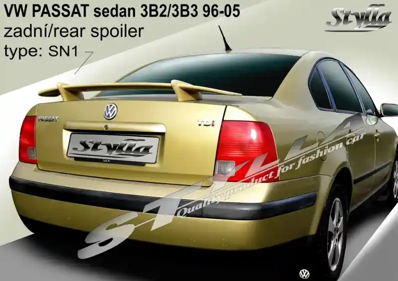 Zadní spoiler Volkswagen Passat B5 - B5.5 (1996 - 2005) - Stylla SN1L Finální Výprodej