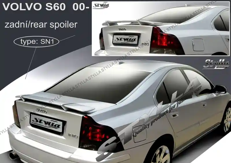 Zadní spoiler Volvo S60 I (2000 - 2009) - Stylla SN1L Super Cena