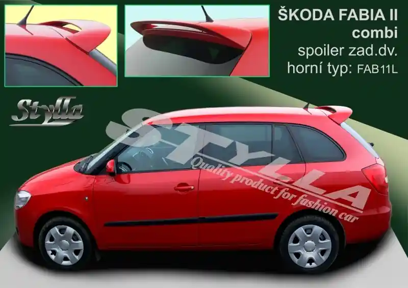 Nakupujte Hned Střešní spoiler - stříška Škoda Fabia II Combi (2007 - 2014) - Stylla FAB11L