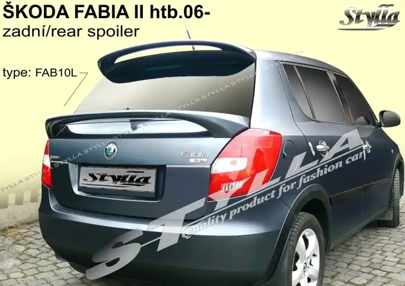 Zadní spoiler Škoda Fabia II Hatchback (2006 - 2014) - Stylla FAB10L Ihned K Objednání