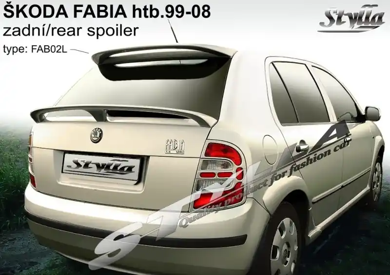 Střešní spoiler - stříška Škoda Fabia I Hatchback (1999 - 2007) - Stylla FAB02L Přímo Od Výrobce