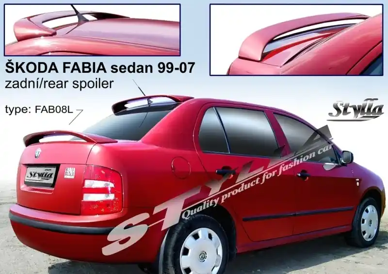 Objednat Nyní Zadní spoiler Škoda Fabia I Sedan (2001 - 2007) - Stylla FAB08L