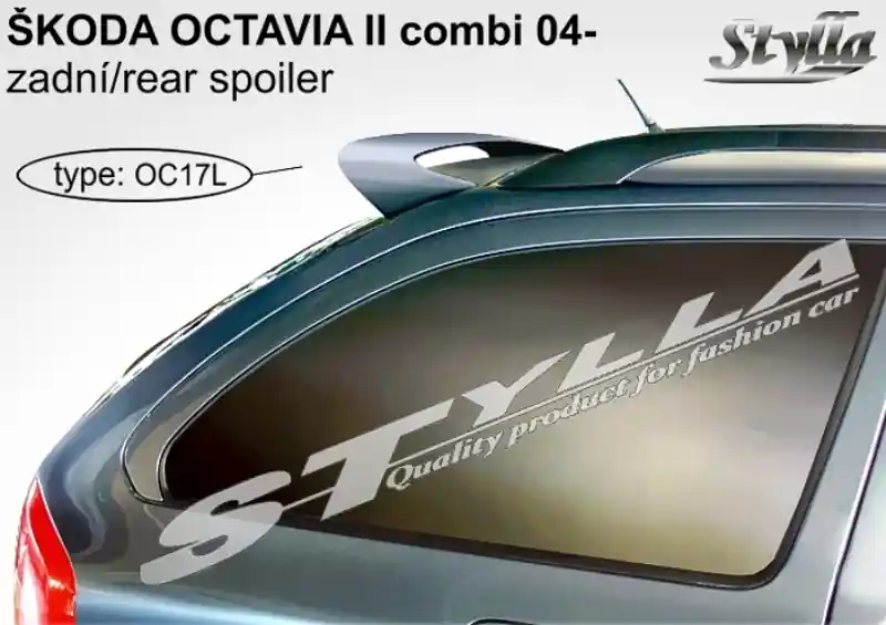 Střešní spoiler - stříška Škoda Octavia II Combi (2005 - 2013) - Stylla OC17L Oblíbený