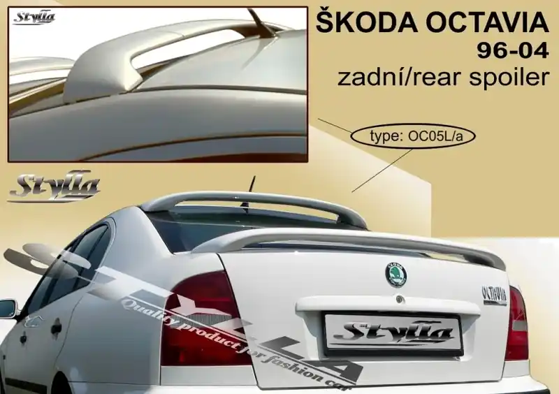 Střešní spoiler - stříška Škoda Octavia I (1996 - 2010) - Stylla OC05L/a Ihned K Objednání