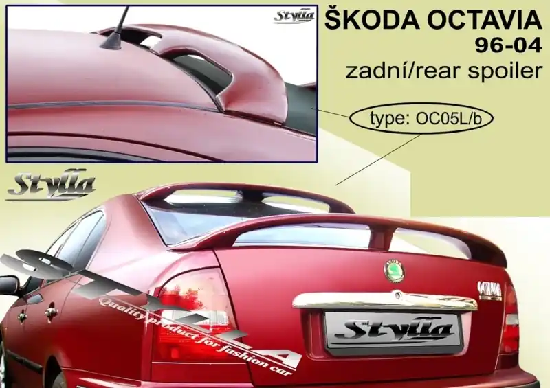 Střešní spoiler - stříška Škoda Octavia I (1996 - 2010) - Stylla OC05L/b Výprodej