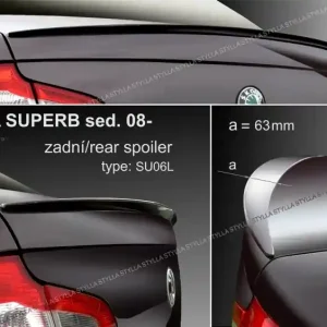 Značkový Zadní spoiler Škoda Superb II (2008 - 2013) - Stylla SU06L