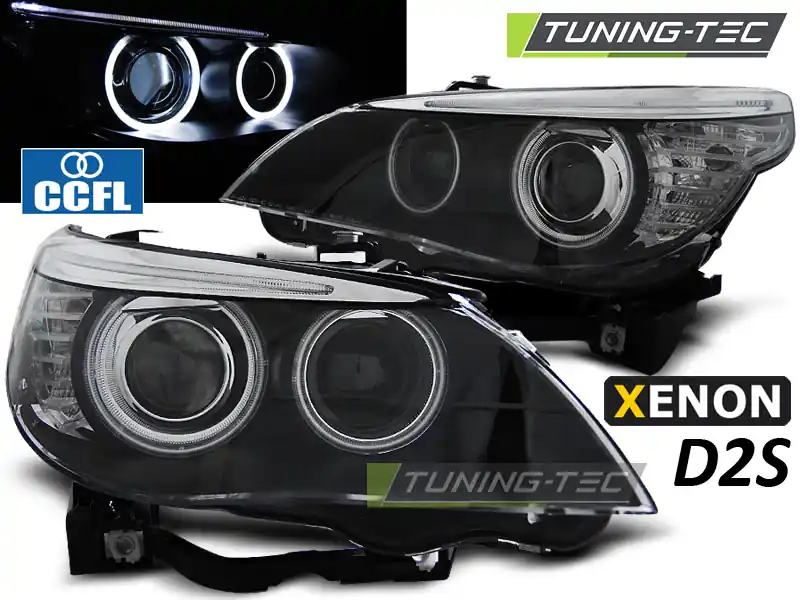 Přední čirá xenonová světla BMW 5 E60 - E61 (2003 - 2004) - xenon D2S DUAL PROJEKTOR Nejlepší Cena