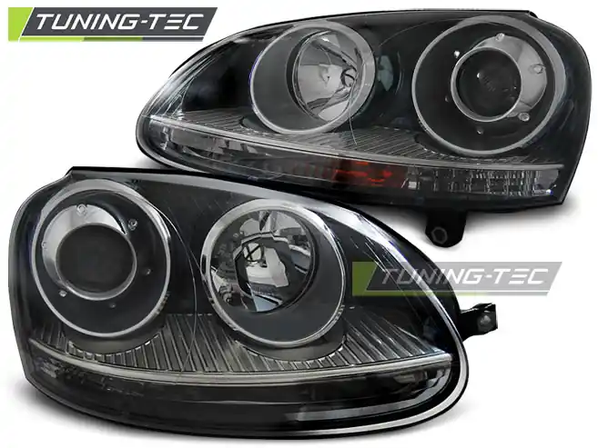 Přední čirá světla Volkswagen Golf V GTI (2003 - 2009) - černé Must-Have