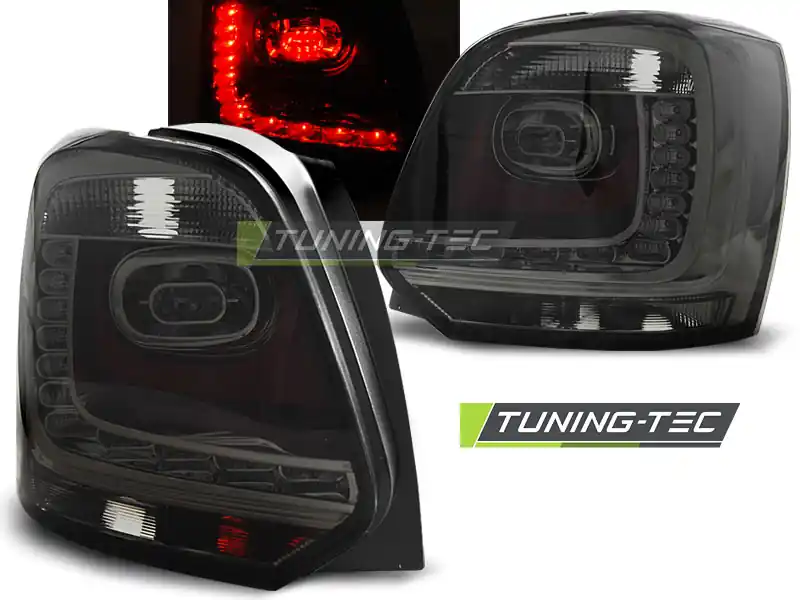 Ihned K Objednání Zadní čirá LED světla Volkswagen Polo 6R (2009 - 2014) - kouřové